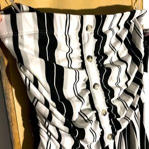 Striped Strapless Jumpsuit